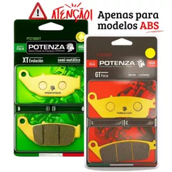 Kit Pastilhas de Freio Cb 250f Twister Abs 2016-2022 / Cb 300F Twister Abs 2023-2026 Potenza