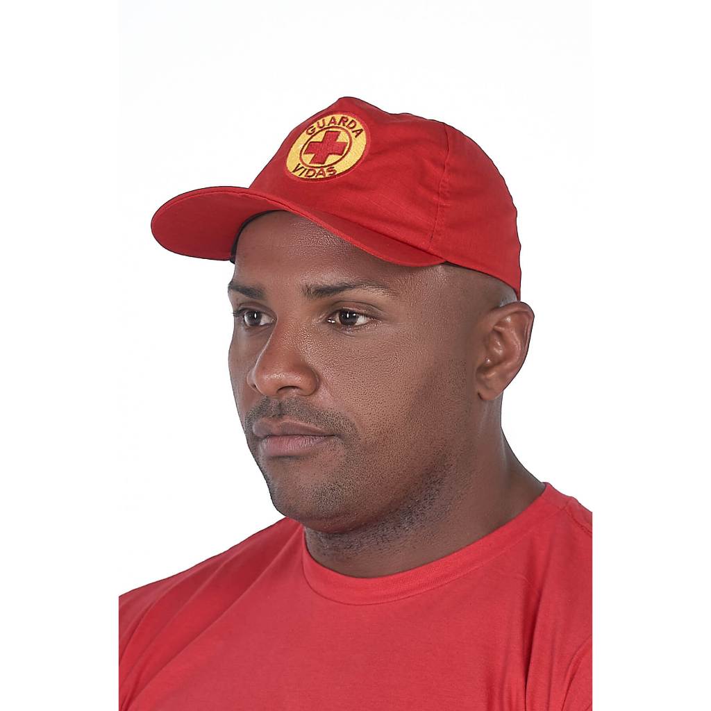 Boné Guarda Vidas Vermelho - Tactel em Oferta na Shopee