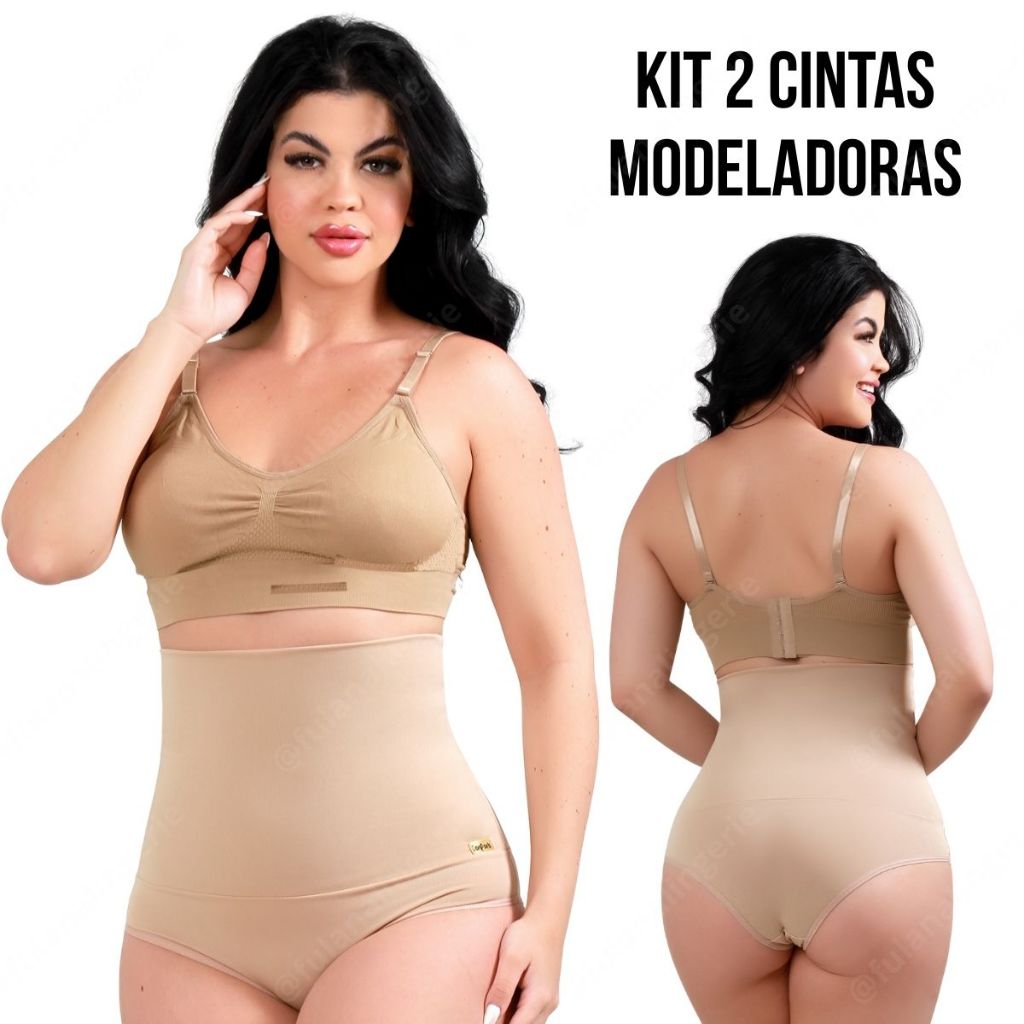 Kit 2 Calcinha Modeladora Suplex Cintura Alta Compressão Pós Parto - Cris em Oferta na Shopee