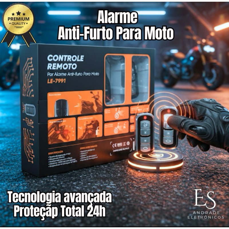 Alarme Moto Universal Com Partida Remota Controle Distancia em Oferta na Shopee