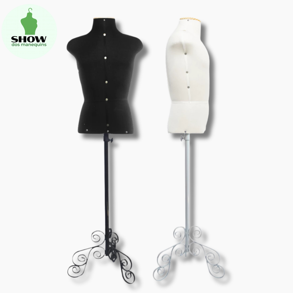 Busto/Manequim Masculino + Base Pedestal Vintage | Expositor para Lojas Ateliês, Corte Costura