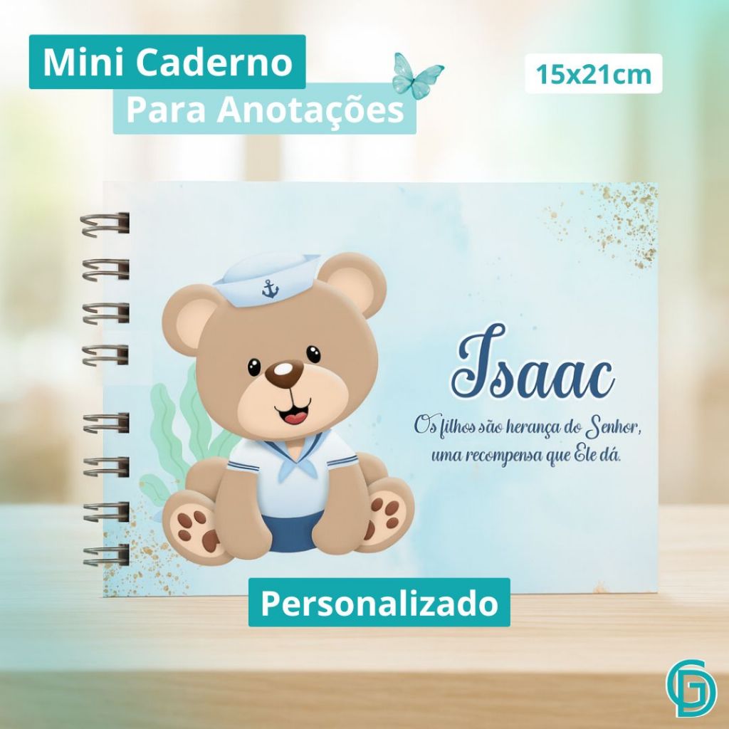 Envio Rápido - Livro de Recados Chá de Bebê Maternidade Chá Fralda Livro Assinatura Caderno Ursinho Marinheiro