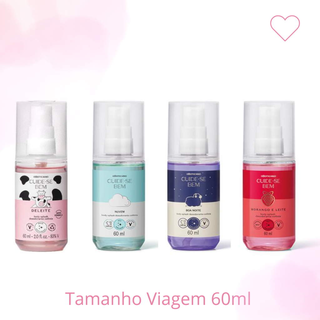 Mini Body Splash Desodorante Colônia Cuide-se Bem o Boticário 60ml - Tamanho Viagem - Bolsa em Oferta na Shopee