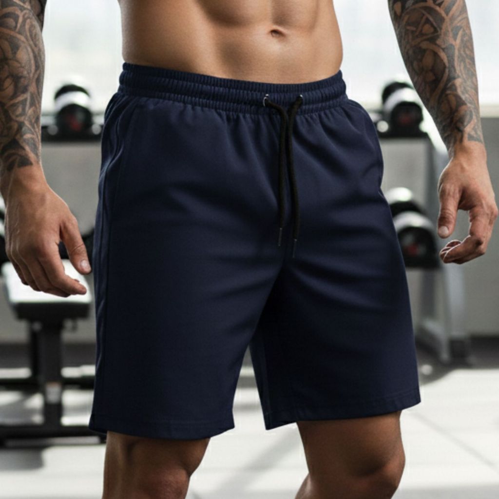Shorts Esportivo Masculino Tactel Com Elastano Academia Corrida Treino Fitness Secagem Rápida