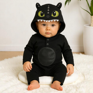 Macacão De Bebê Temático Com Capuz Personagens Escolha em Oferta na Shopee