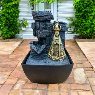 Fonte de Água Nossa Senhora Aparecida 18 cm Bivolt Resina Importada Decoração em Oferta na Shopee