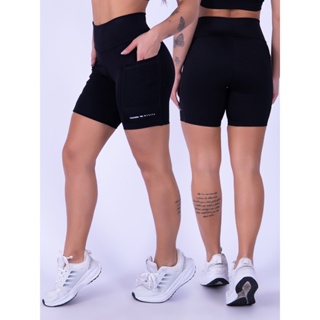 Short Leg Bermuda Corrida de Poliamida com Bolsos Cobertura em Oferta na Shopee