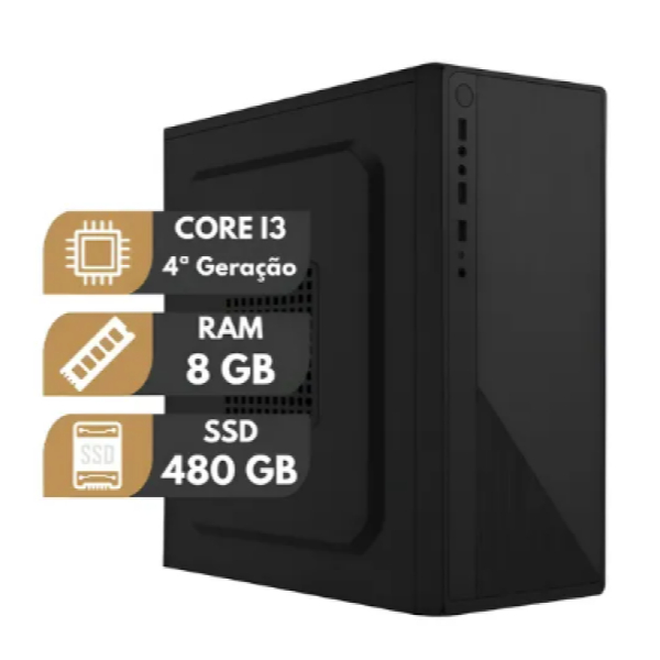 Pc Computador Intel Core I3 4ª  Geração 8gb Ssd 480gb Wifi