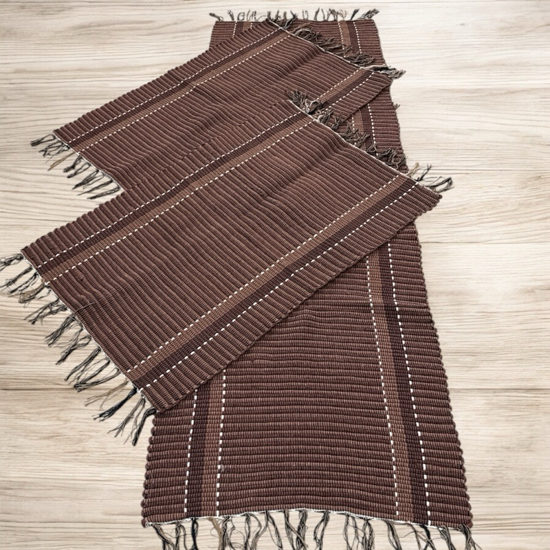 kit 3 peças Jogo Passadeira Retalho Malhado Artesanal Decoração Casa Cozinha Sala Quarto