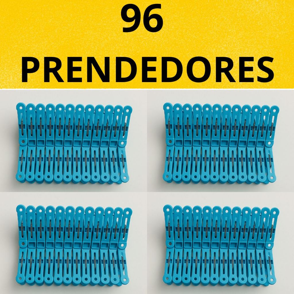 KIT 96 Prendedor Reforçado de Roupa, Pregador Reforçado de Roupa Para Varal
