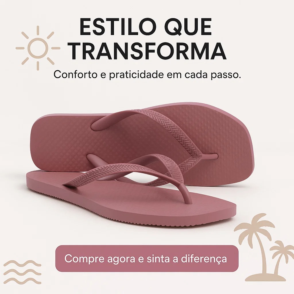 Chinelo Feminino Casual Confortável Respirável Antiderrapante Ideal Para Caminhadas 33 ao 40
