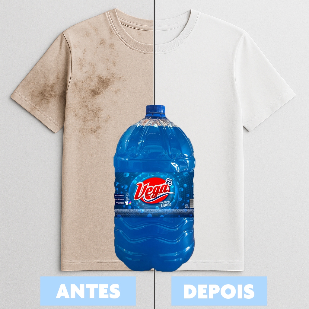 Lava Roupas Líquido Brancas e Coloridas Vega Perfumado em Oferta na Shopee