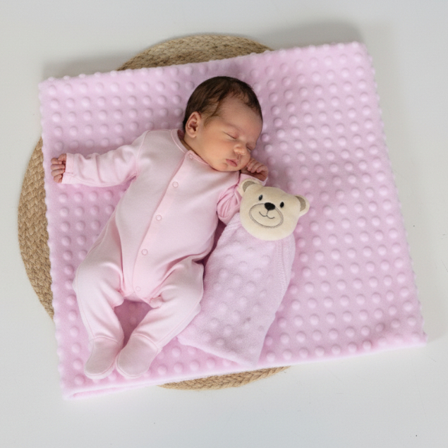 Manta Cobertor de Bebê c/ Naninha Para Menina Menino Infantil Mantinha Premium 02 Peças em Oferta na Shopee