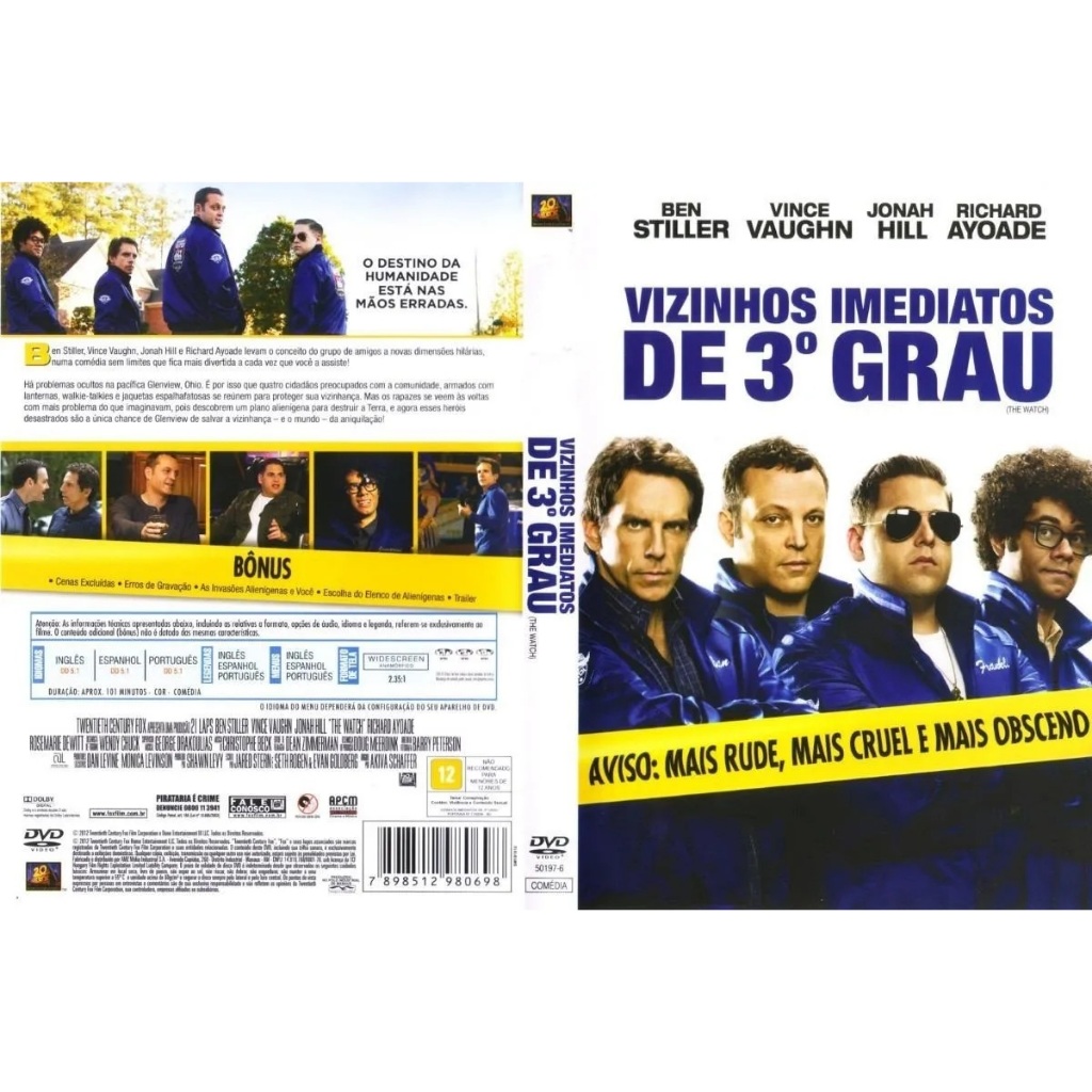DVD Original Vizinhos Imediatos de 3º Grau (Ben Stiller, Vince Vaughn, Jonah Hill)