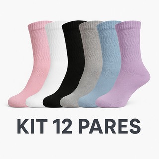 Meias aerobica feminina 3 a 12 pares fitness para academia confortáveis sortidos