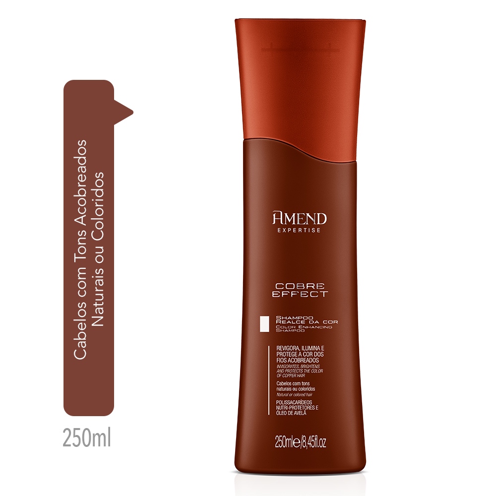 Shampoo Amend Expertise Realce da Cor Cobre Effect 250ml | Realce Intenso e Brilho Luminoso