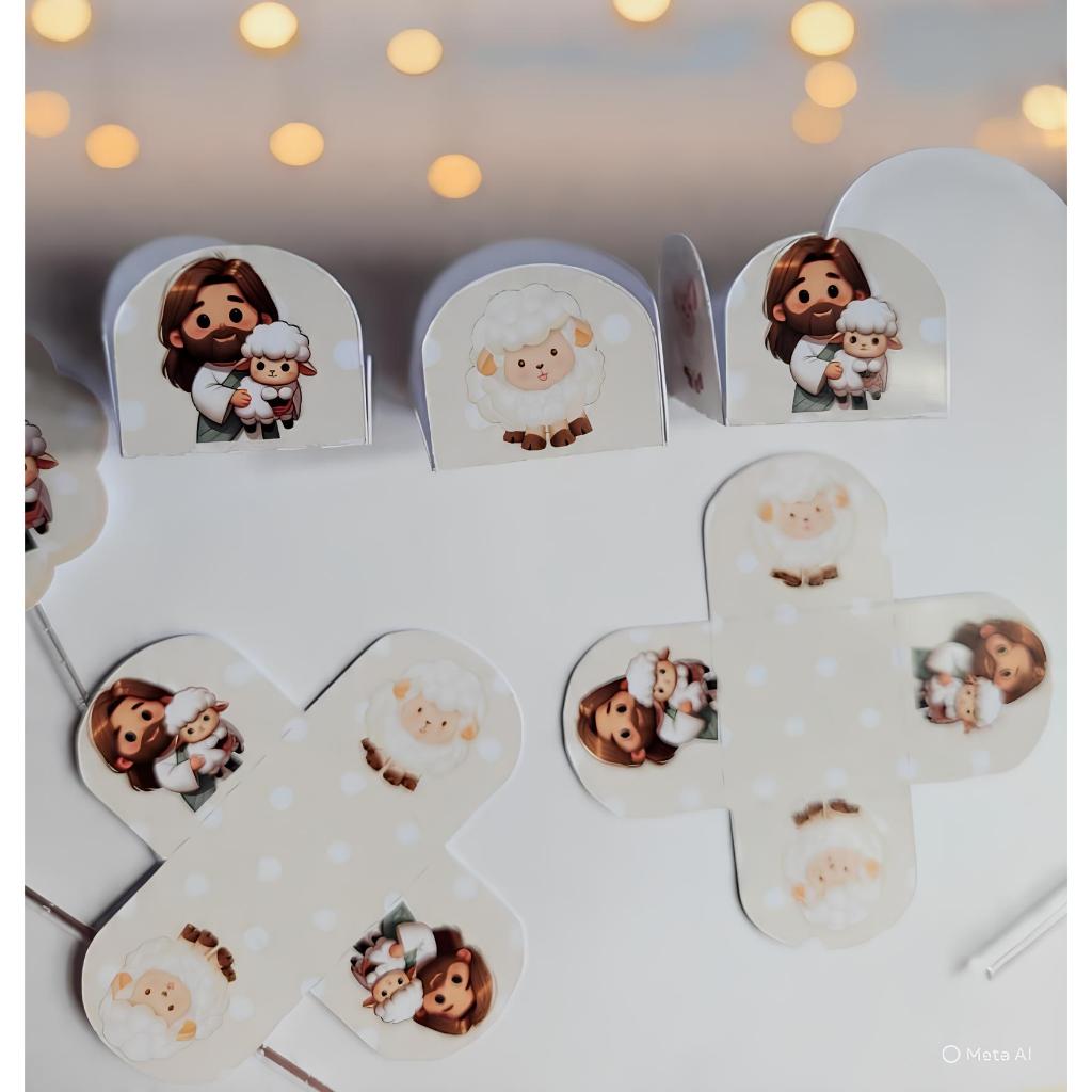 ENVIO RAPIDO forminhas   jesus é o bom pastor/ ovelhinha de Jesus Cristo festa infantil / mêsversário cordeirinho em Oferta na Shopee