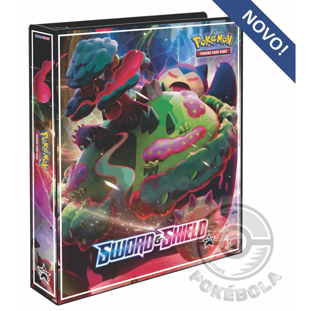 Fichário SWORD & SHIELD PROMO Álbum Grande Capa Dura para cartas Pokemon Pasta Cartas TCG HD