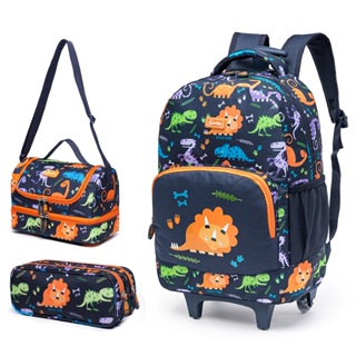 Kit Completo Mochila Lancheira Estojo Spector Masculina Rodinhas Infantil Escolar Dino em Oferta na Shopee