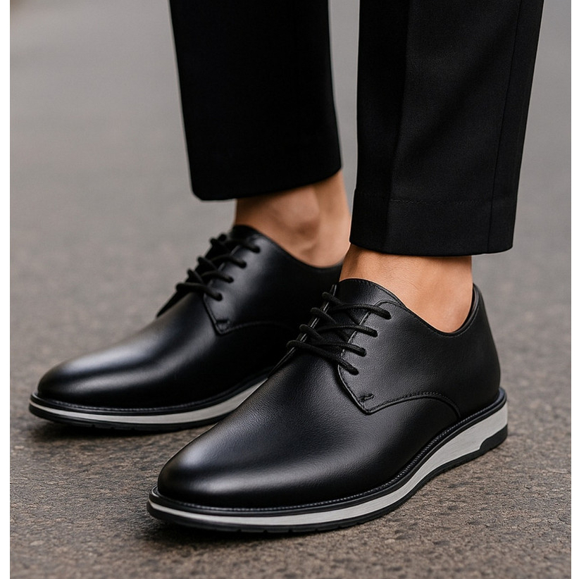 Sapato Masculino Social Derby Oxford Moderno Confortável Elegante Casual Premium Para Noite E Dia