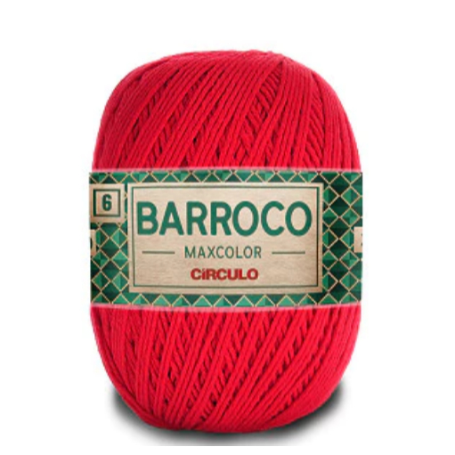 Barroco Vermelho círculo MaxColor nº 6 200g 226 Metros Círculo