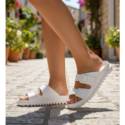 Chinelo Nuvem Feminino Tamanco Fivela Birken Sandalia Confortavel Macia Leve Tendencia verão Praia Piscina Lançamento