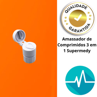 Amassador De Comprimidos 3 Em 1 Com Função Corta E Porta em Oferta na Shopee
