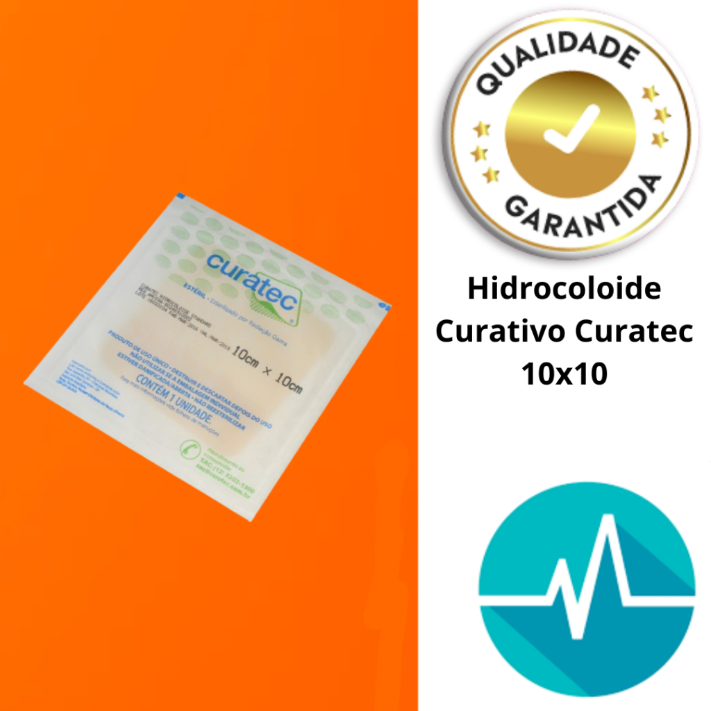 Hidrocoloide Curativo Curatec 10x10cm para Queimaduras e Feridas Curatec em Oferta na Shopee