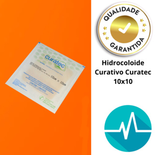 Hidrocoloide Curativo Curatec 10x10cm para Queimaduras e Feridas Curatec em Oferta na Shopee