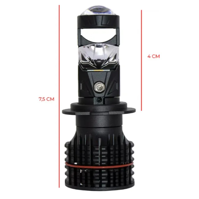 Detalhes do Lâmpada Ultra Led Cinoy Zoom H4 Projetor Canhão 10.000 Lumens 6000k Automotiva 12v
