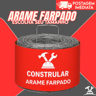 Arame Farpado Galvanizado 50m 100m 250m Cerca Rural Gado Forte Alta Resistência