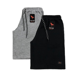 Kit 2 Bermuda Moletom Academia Treino Masculinas algodão 2 Bolsos em Oferta na Shopee