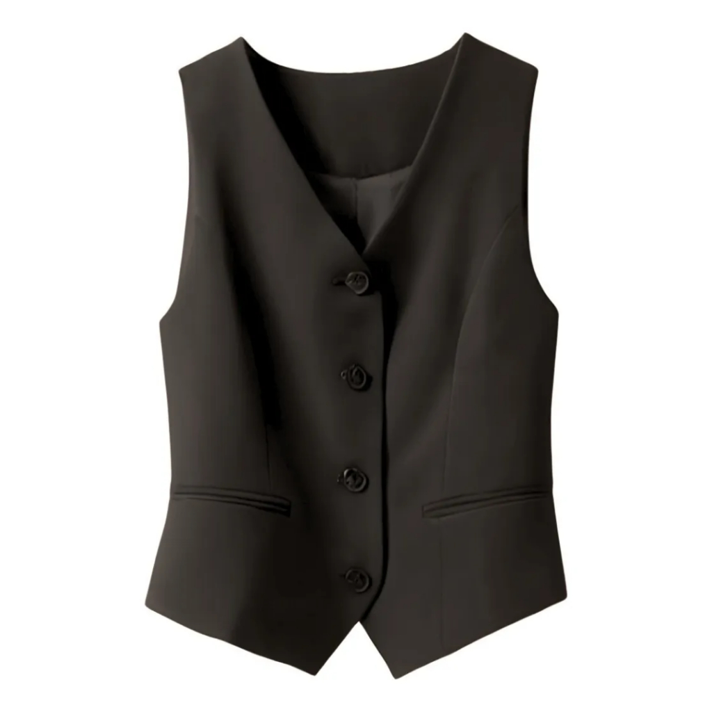 Colete Social Alfaiataria Feminino Preto P/ Eventos - Secretárias - Reuniões - Pronta Entrega