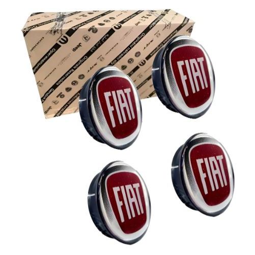 Calota Centro Roda Jogo Kit 4 und Original Fiat - PROMOÇÃO - Punto Novo Uno Stilo Uno Argo Strada Mobi  100188358