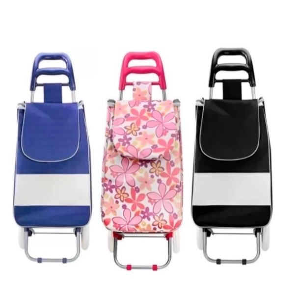 Carrinho De Compras Feira Supermercado Reforçado Dobrável Sacola Bolsa Térmica