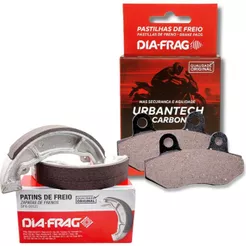 Pastilha e Lona de Freio P/ Dafra Laser 150 Diafrag