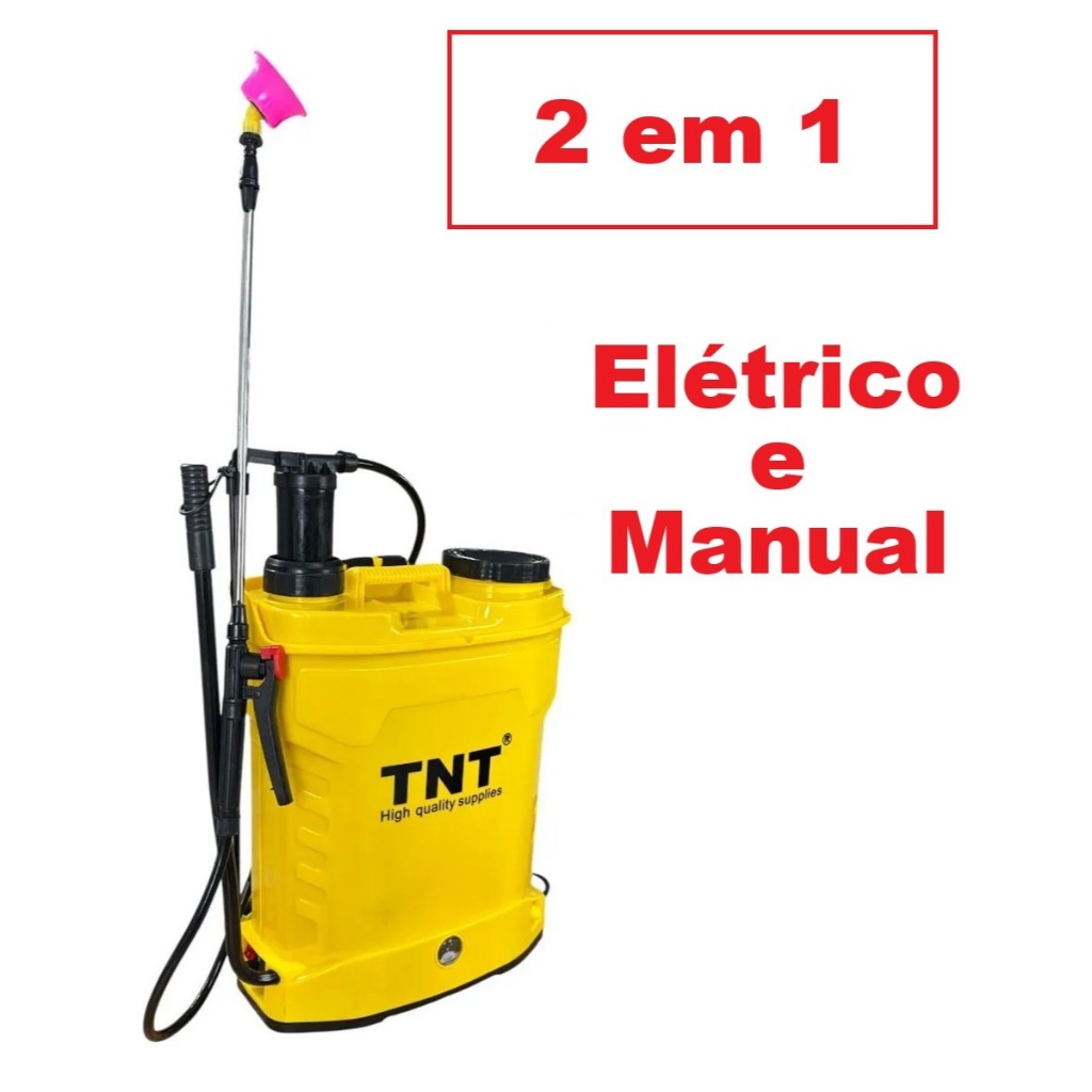 Pulverizador Borrifador Elétrico e Manual Costal 20L Bomba Veneno e Defensivos Agrícola Jardim em Oferta na Shopee