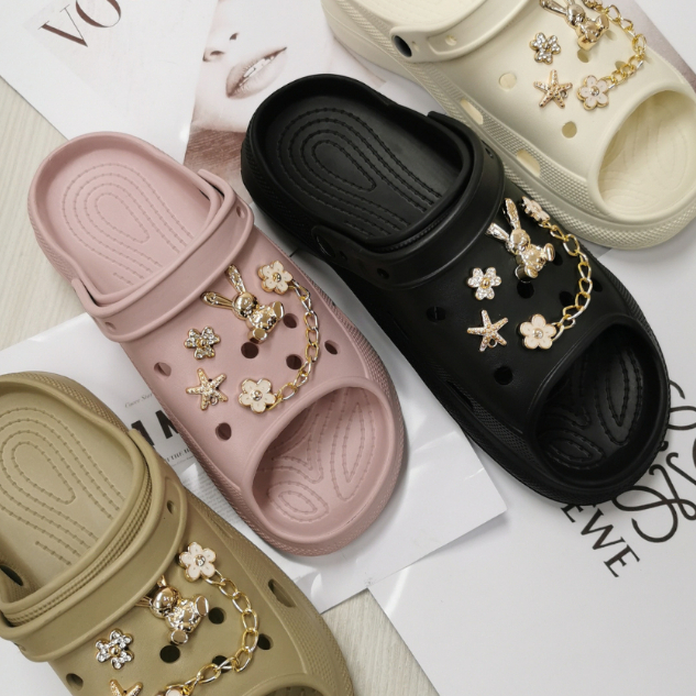 Sandália Babuche Feminina Confortável Leve EVA Antiderrapante Luxo Com Acessórios e abertura Promoção ENVIO IMEDIATO em Oferta na Shopee