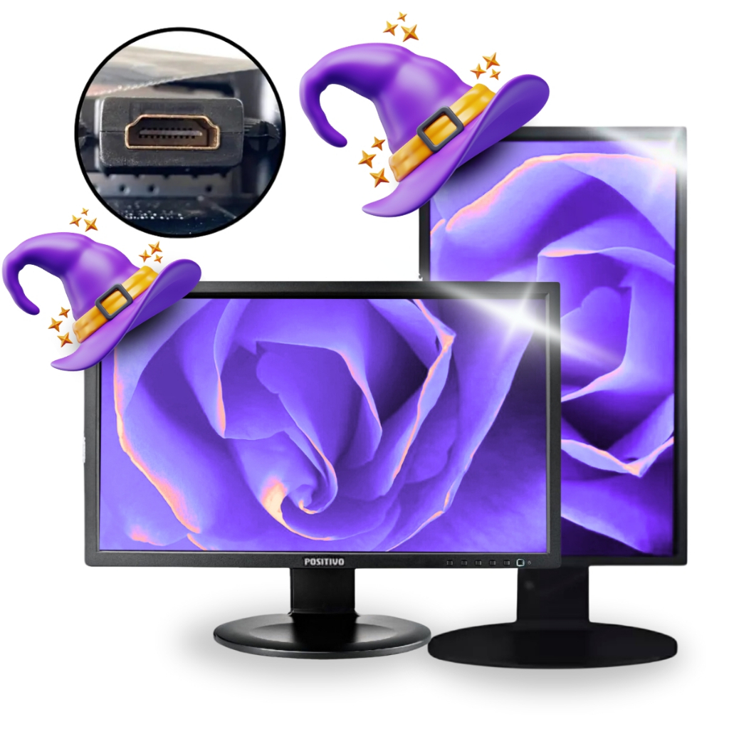 Monitor Giratório Ajustável HDMI 19 Polegadas Prefeito Segunda Escritório Trabalho Led Positivo/info em Oferta na Shopee