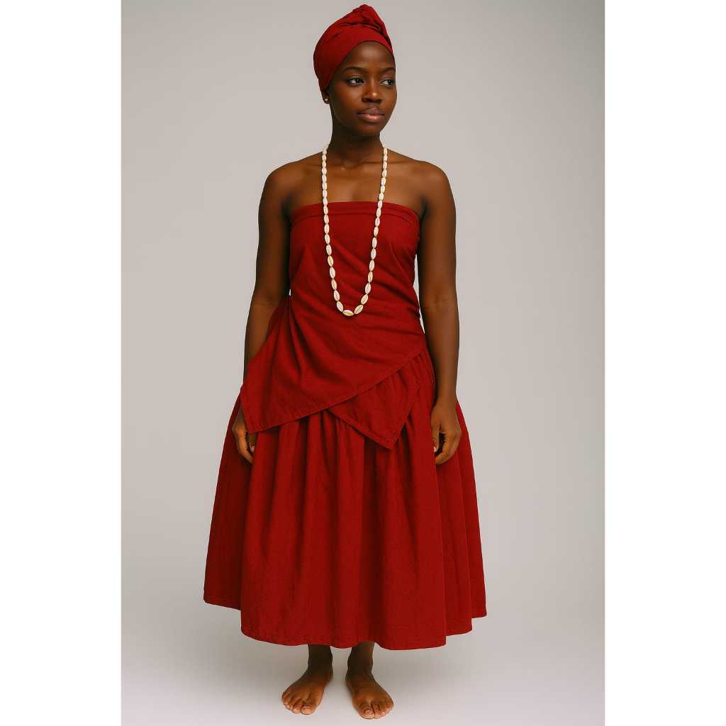 ROUPA POMBA GIRA 3PÇS (SAIA, OJA, PANO COSTA) UMBANDA CANDOMBLÉ LUXO PRONTA ENTREGA