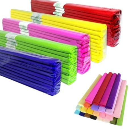 CREPOM ESCOLAR SORTIDOS OU COR UNICA PACOTE COM 10 UND ART FLOC