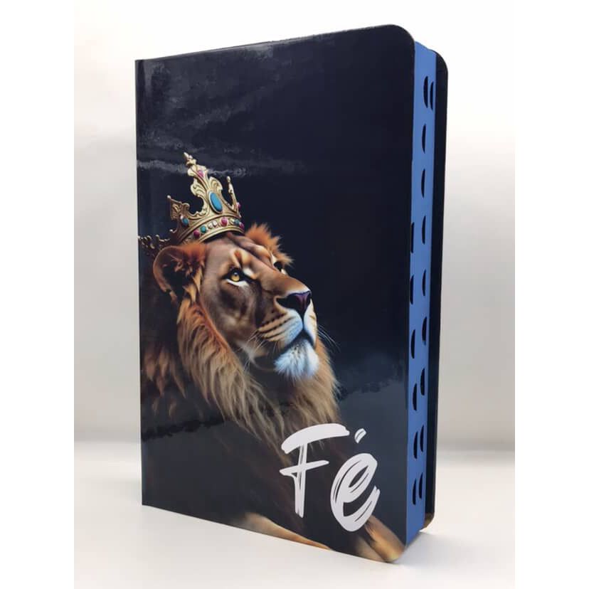 Bíblia Sagrada Tamanho Grande com Harpa Palavras de Jesus em Vermelho Capa Dura FÉ Leão Rei em Oferta na Shopee