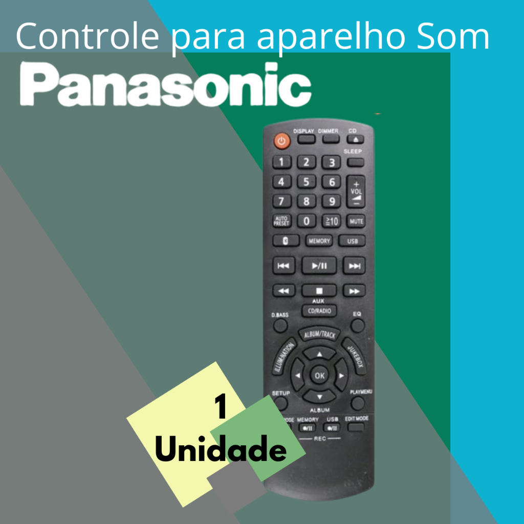 Controle Remoto Compatível  para Mini System Panasonic 7749