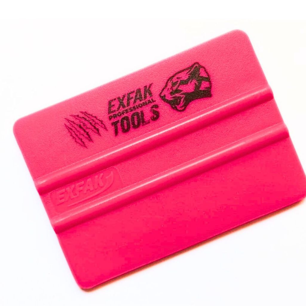 Espátula e Dobradeira para Plotagem/Encadernação Retangular Silicone Flexível Pink 10x7cm Exfak Profissional