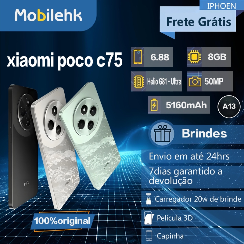 Celular Xiaomi Redmi  Poco C75 256GB / 128GB Versão Global NFC Envio Imediato