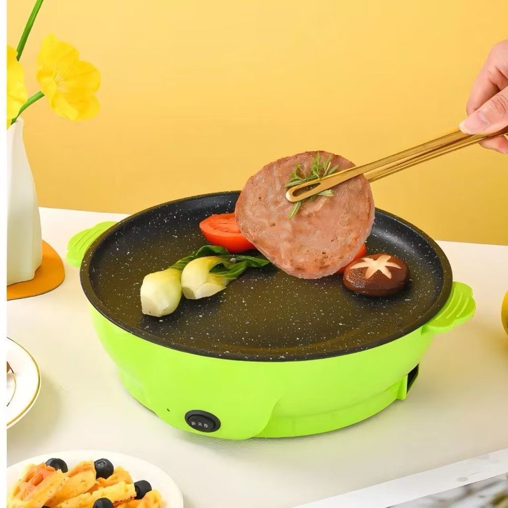 Frigideira Chapa Elétrica Grill 600W antiaderente Multifuncional 110 ou 220V