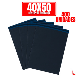 Kit Até 400 Envelopes de Segurança Plástico Preto Aba Adesiva 40X50cm em Oferta na Shopee