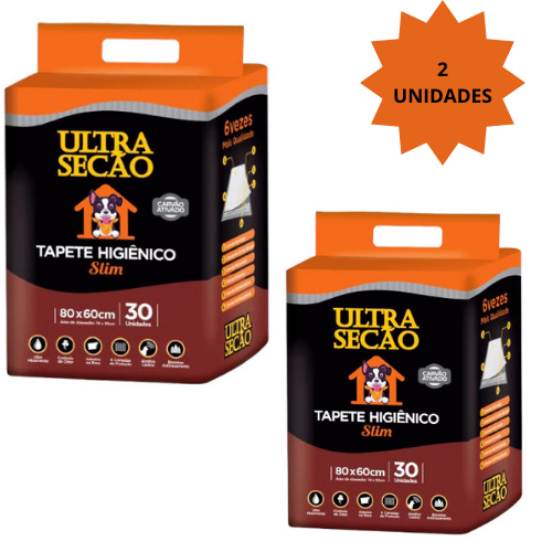 Tapetes Higiênicos 80x60 30/60 unidades Ultra Secão Carvão Ativado para Cães e Gatos Pets Grande
