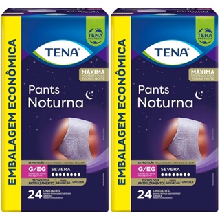 Kit 2un TENA PANTS NOTURNA G/EG 24un - Total 48un em Oferta na Shopee