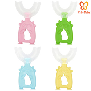Escova Massageadora de Dente 360° Infantil Silicone com Estojo Cerdas Macias para Bebês - ColorBaby em Oferta na Shopee